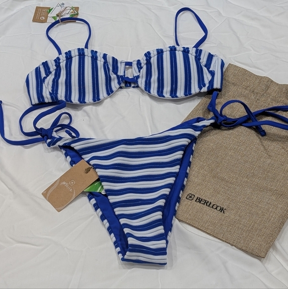 Berlook Other - BNWT / Berlook / Medium / Plush Texture Stripe Bikini Set
